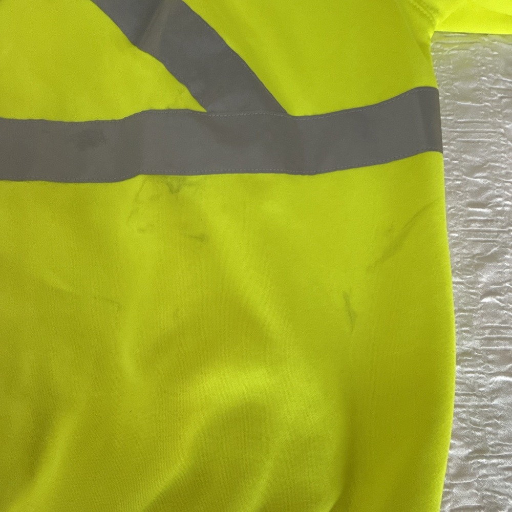 Refrigiwear Mens XL Yellow High-Vis Safety Construction Hoodie - Picture 9 of 11